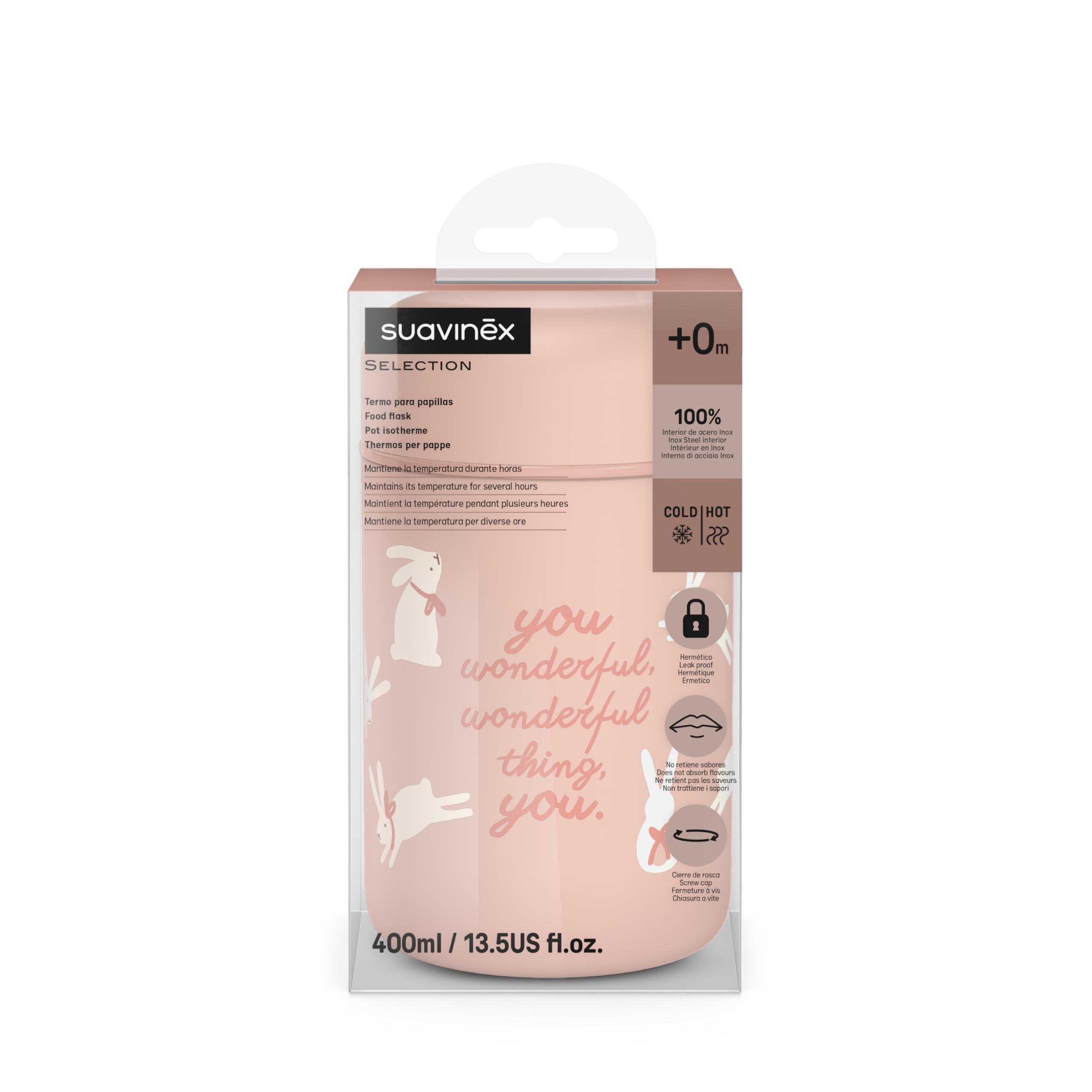 Suavinex 303516 Thermos Per Pappe Portapappa, 350ml, Rosa 8426420038850