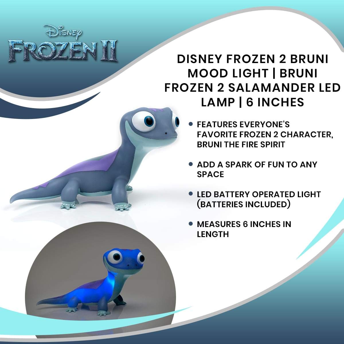 Robe Factory LLC Disney Frozen 2 Bruni Mood Light Bruni Frozen 2
