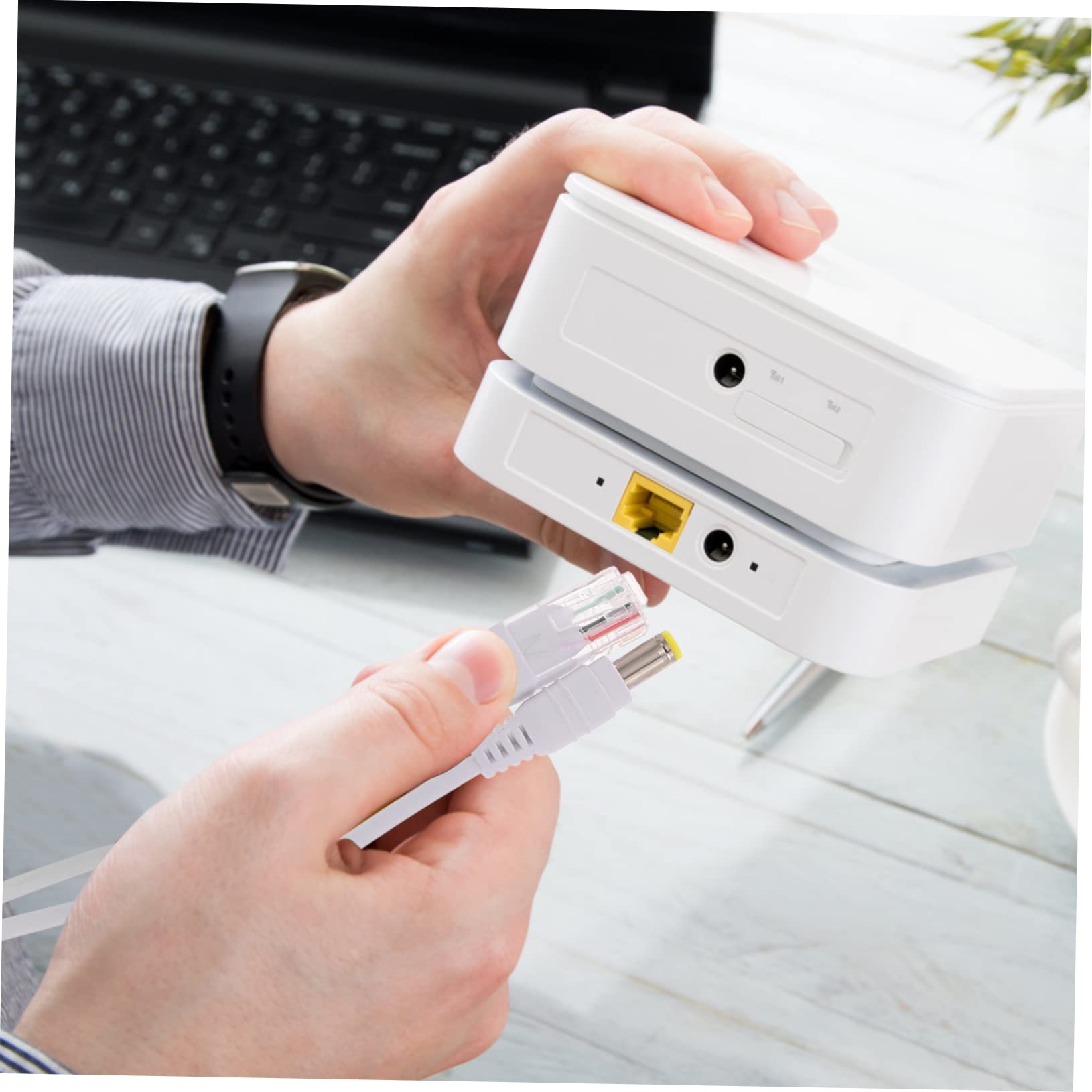 LIFKICH 8 Pack Splitter Line Ethernet Splitter Power Supply for Cameras 12v Splitter Kit