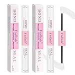 FADLASH Lash Bond and Seal Kit 2 Pcs Bond and Seal Lash Glue for Eyelash Clusters Waterproof Lash Clusters Glue Stong Hold Clear Long Lasting (10ml)