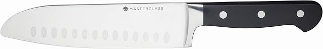 MasterClass Tipless Santoku Knife with Blunt Rounded End, Stainless Steel, 18 cm