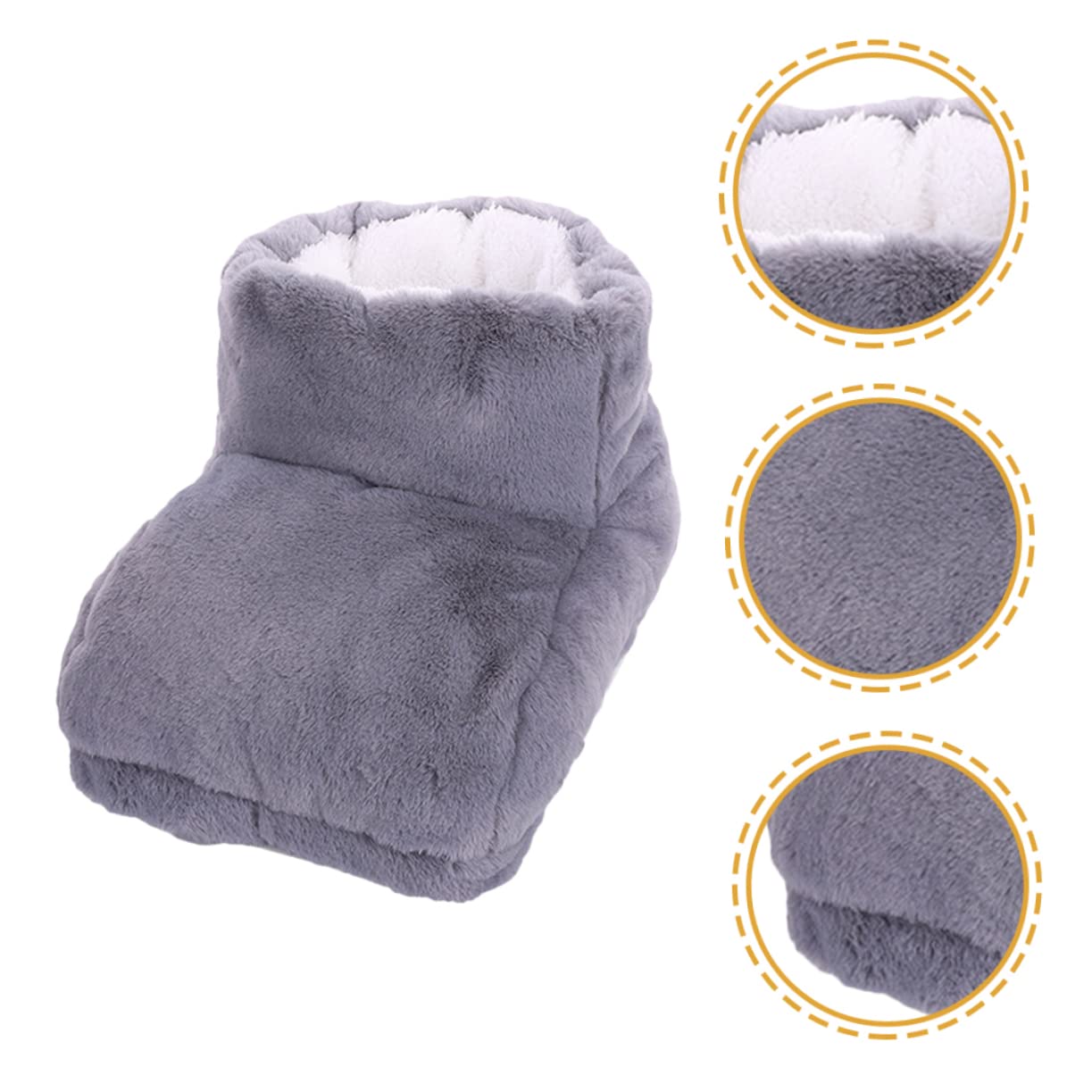 FOMIYES Foot Warmer Feet Warmers for Men Heating Pad Supplies Electric Heated Slippers Legs Heated Shoes Foot Spa Heel Foot Heater Toe While Releasing Feet Warmers for Women Plush Grey