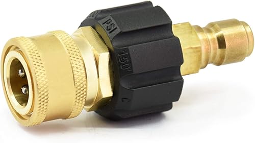 Miniatura 5 de Conector rápido de manguera de lavado a presión,Adaptador Wahser de pessure de latón macizo,M22-14 X 38" Twist Connect Plug.