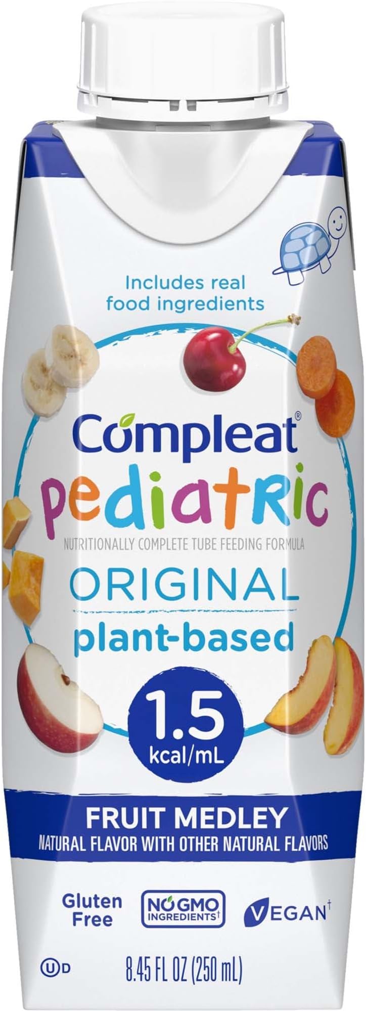 - Pediatric Original 250mL, Plant-Based Nutritionally Complete Tube Feeding Formula, Fruit Medley Flavor, 24 Pack | Ages 1 to 13 Years, 250 mL, Reclosable Carton