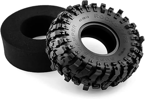 Miniatura 3 de Lifehead - Neumáticos de goma de 1.9 pulgadas para 110 RC Crawler Car TRAXXAS TRX4 TRX6 Axial SCX10 90046 90047 SCX10 III AXI03007 Tamiya CC01 D90