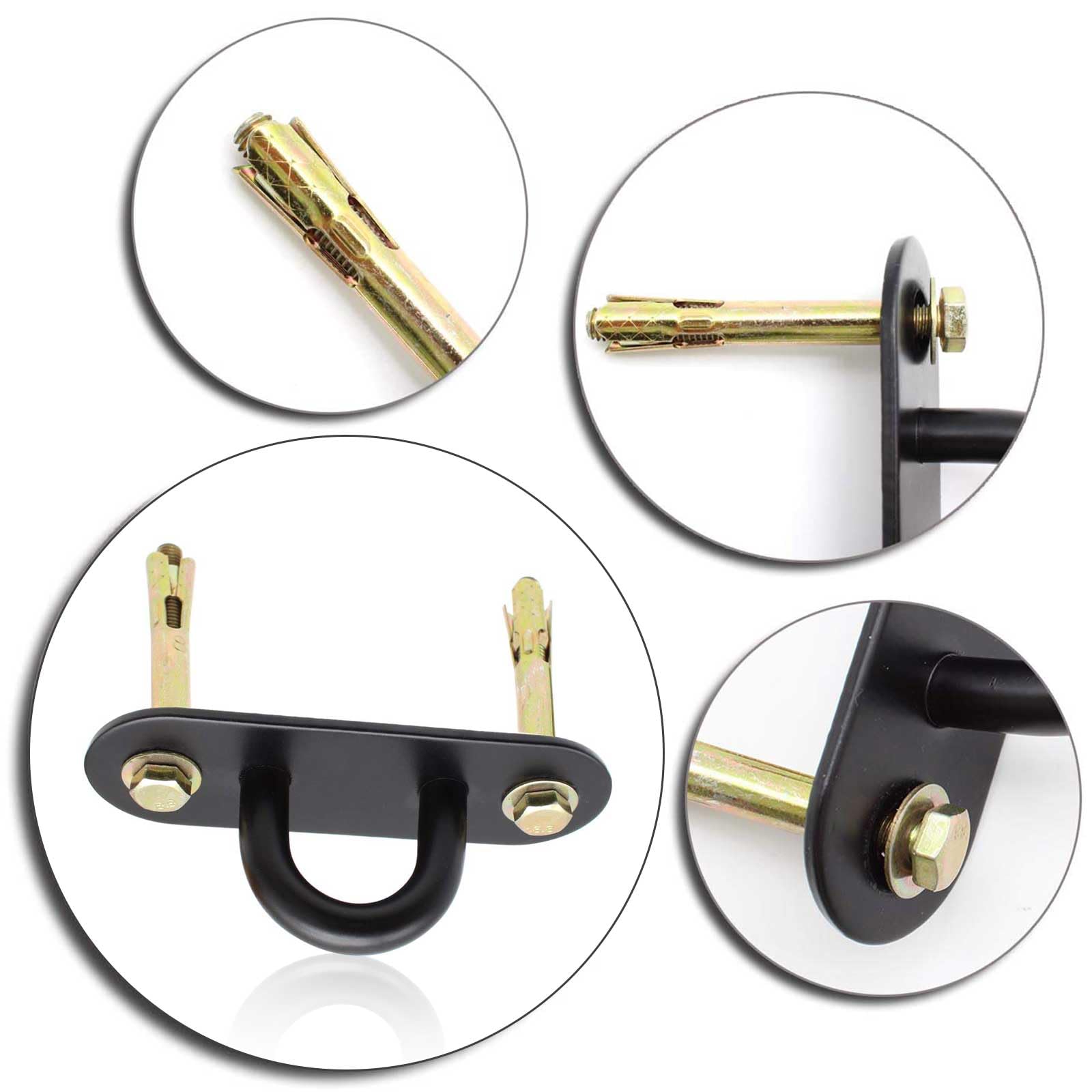 Gancio Da Soffitto In Acciaio Inox - Piastra Ad Occhiello Con Viti, Portata 300 Kg - Foto 10