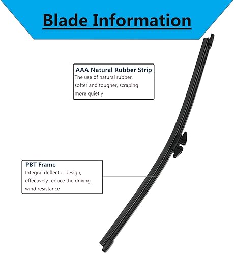 Miniatura 3 de Limpiaparabrisas trasero de 11 pulgadas para Ford Explorer 2011-2019, Ford Escape 2013-2019, Lincoln MKX 2015-2018, Lincoln MKC 2015-2019, repuesto