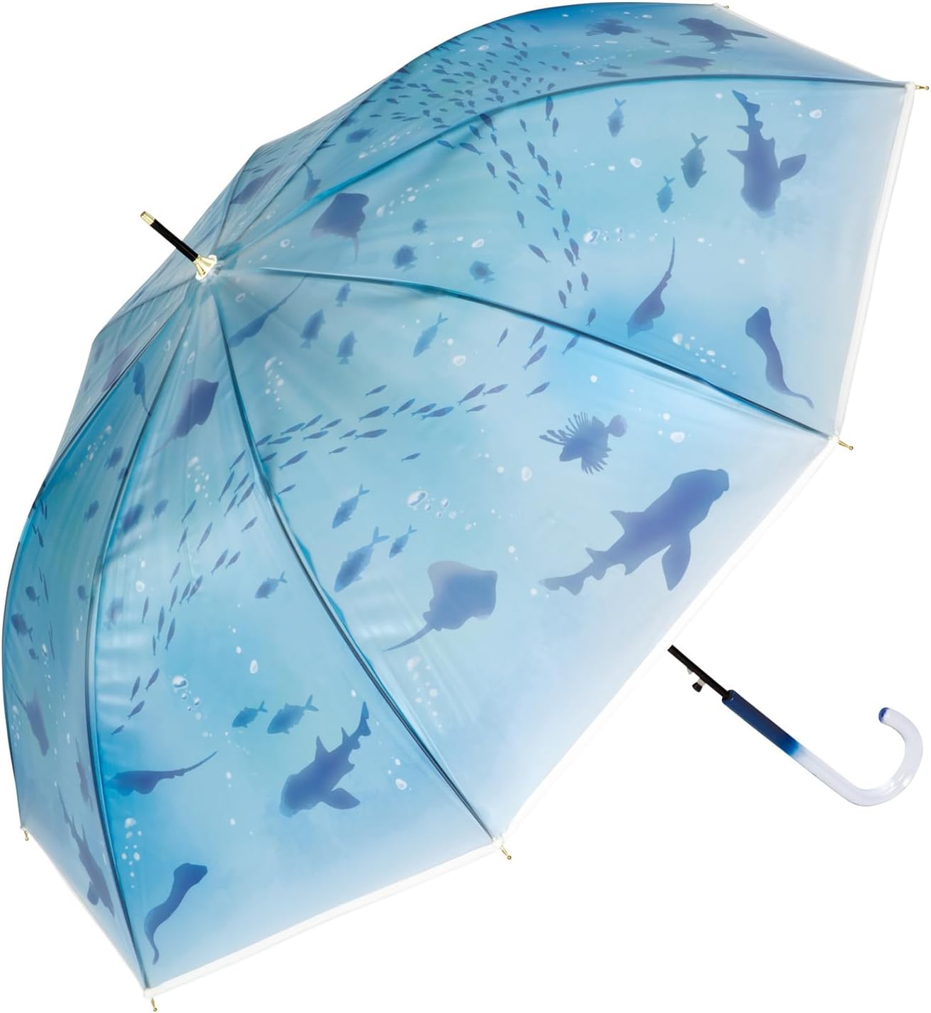 [2024] Wpc. [Vinyl Umbrella] Uruga x Wpc Umbrella [Good Sinners] Blue Umbrella 24" Bone Sunshade Large Jumping Ladies Sinoshima Aquarium Sea Sea Creatures Aquarium Fashion Cute