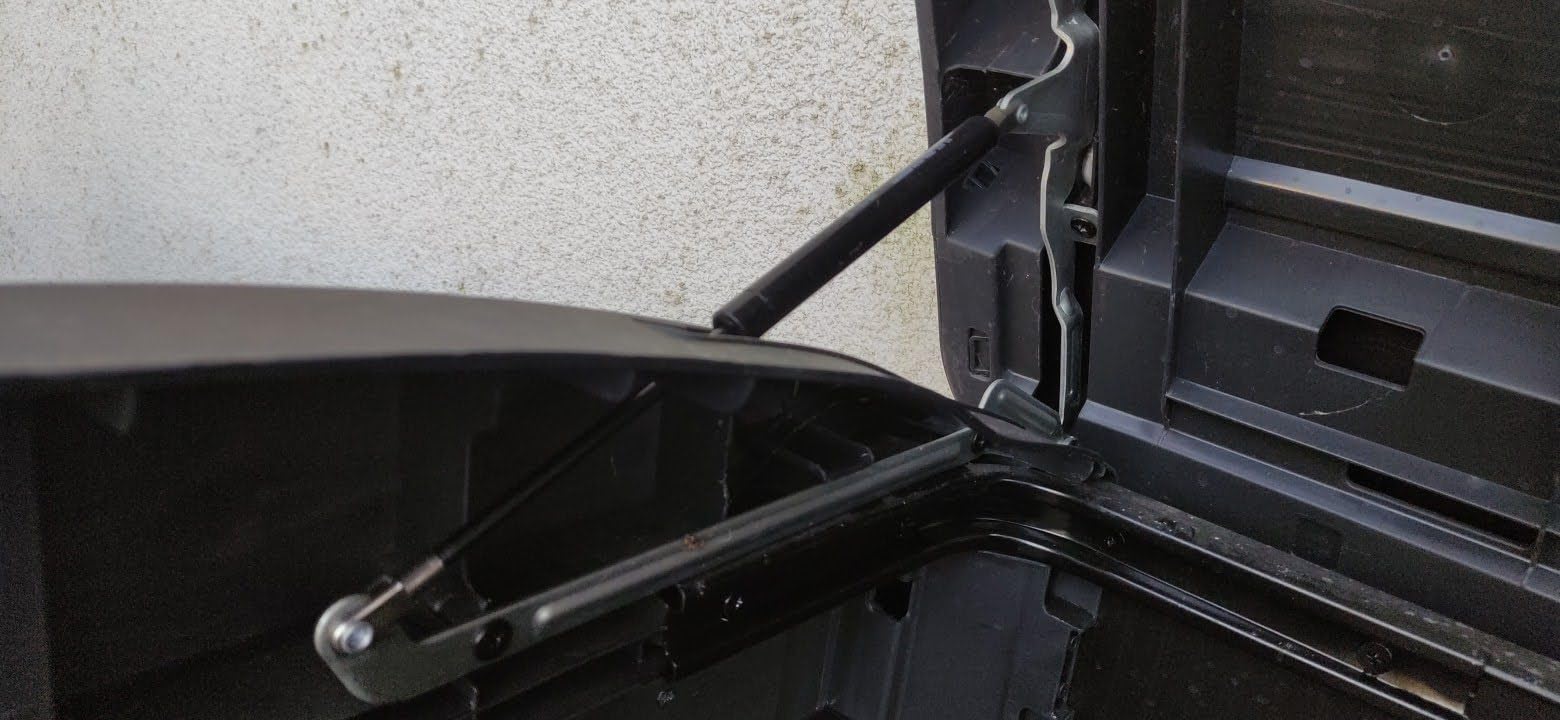 HOOMWELL 140N Hydraulische Kolben-Gasdruckfeder passend für Keter Store it Out Aufbewahrungsbehälter, Boxen, Schuppen, Ersatzteil für OEM-WLPS- Scharnier, 1 Stück, HMWLPSPK1