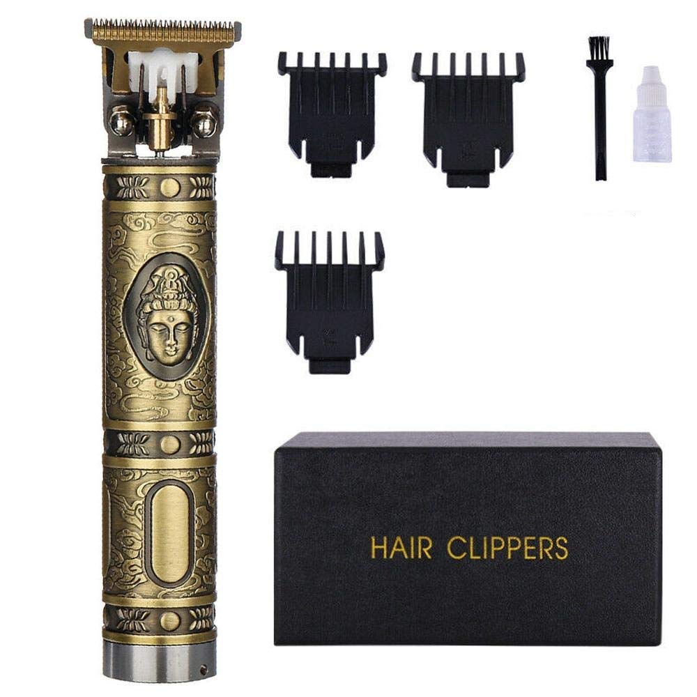 ERIZONE Trimmer Electric Cordless Hair Clippers for Men Bald Headed 4pcs Limit Comb 0 mm 1.5mm 3mm 6mm 9mm Hair Trimmer Professional Cordless T-Blade Zero Gapped Detail Beard Shaver Barbershop