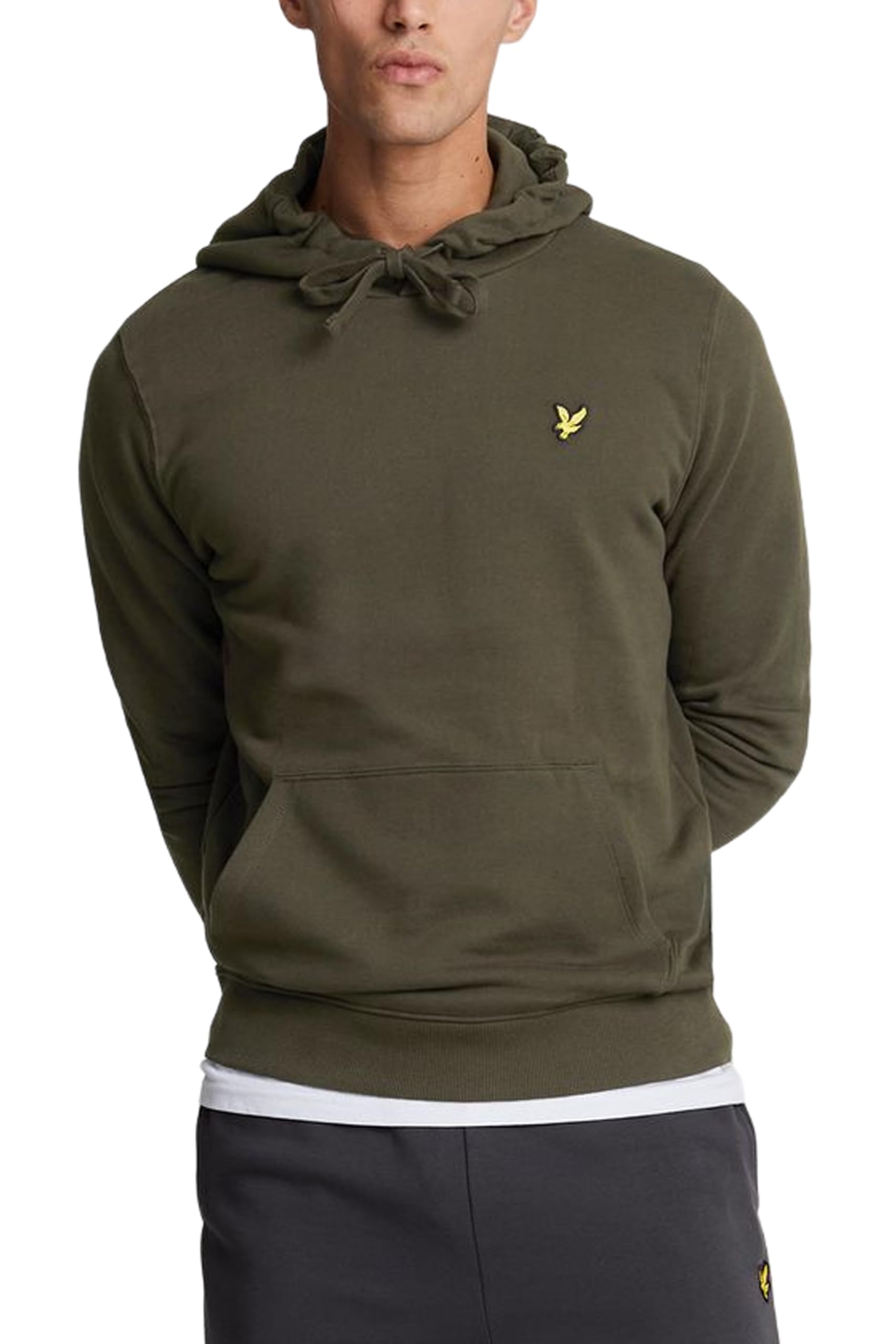 Lyle And Scott Men's Green Loopback Cotton Hoodie  44 Xxl