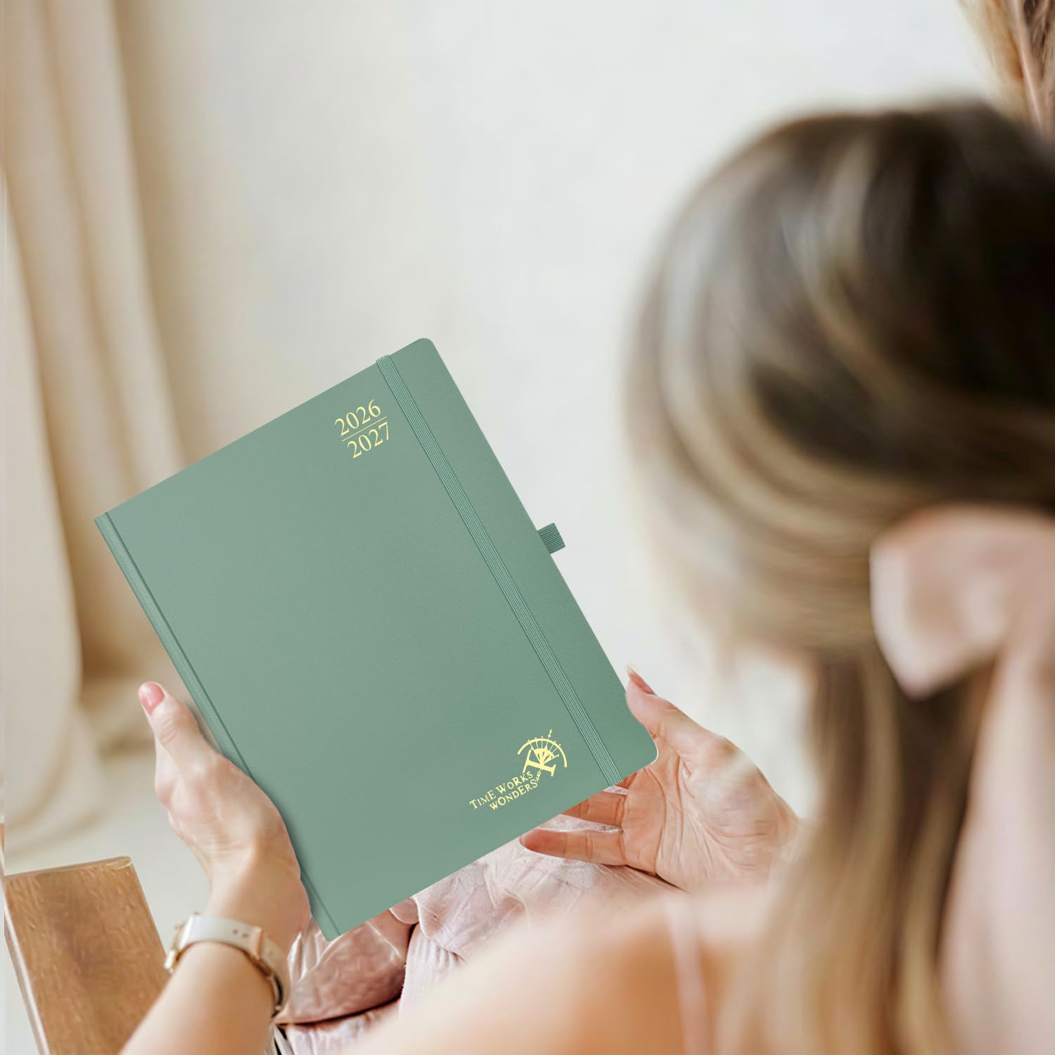 POPRUN Agenda accademica 2026-2027, formato grande, 21,6 x 26,7 cm, calendario settimanale e mensile, da luglio 2026 a giugno 2027, quaderno per appuntamenti con copertina rigida con layout verticale