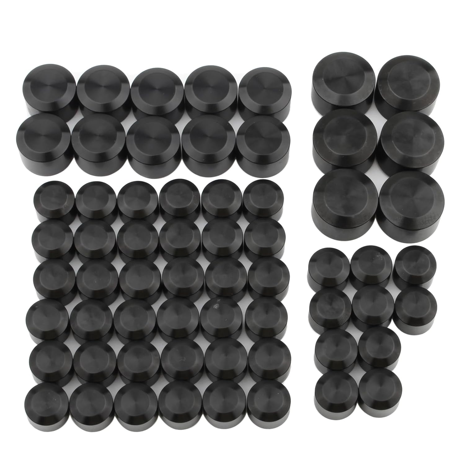 Bolt Covers Aluminum Engine Topper Head Bolts Caps for Harley Touring 2017-2024 Road King Street Glide Electra Glide 2018-2024 Softail Street Bob Low Rider Fat Bob Breakout (Black)