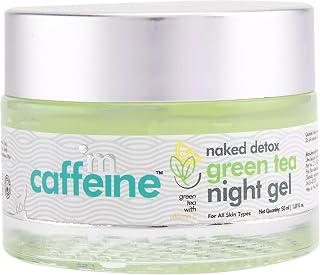 mCaffeine Naked Detox Green Tea Night Gel for Unisex - 1.69 oz Gel