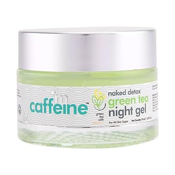 mCaffeine Naked Detox Green Tea Night Gel for Unisex - 1.69 oz Gel