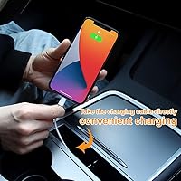 Vista 3 de Ranura organizadora de consola central, compartimento de almacenamiento para teléfono compatible con Tesla Model 3/Y 2021-2023, cubículo de cajón