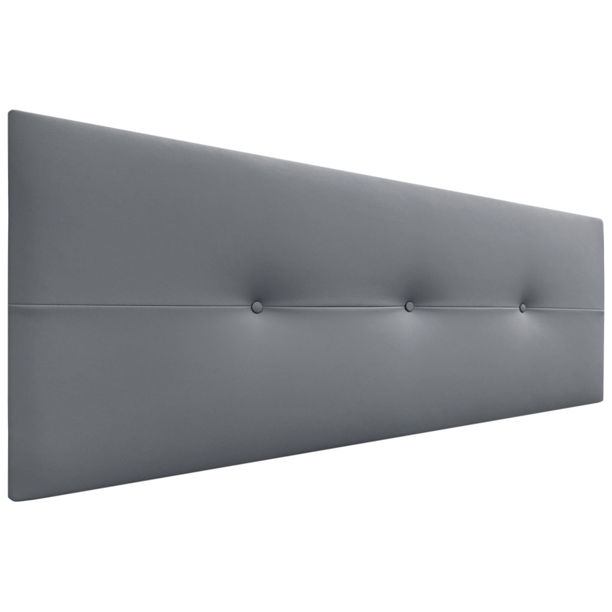 DHOME Cabecero de Polipiel o Tela AQUALINE Pro cabeceros Cabezal tapizado Cama Lujo (Polipiel Gris Ceniza, 145cm (Camas 120/​135/​140))