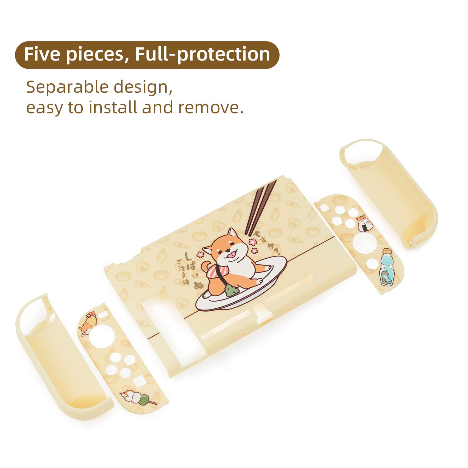 Nintendo Switch - shiba GeekShare Cute Animal Theme Thumb Grip Caps,Compatible with