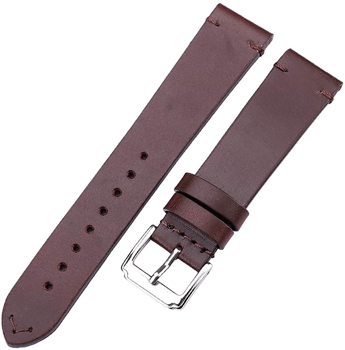 Watch -Gurt Cowhide Leder Uhrenbänder 18mm 20mm 22mm Männer Frauen Vintage Uhrenbandgurt Blet mit Edelstahl -Nadel Schnalle -Gurt (Farbe: Braun, Größe: 20 mm) (Farbe: Lieber Freund, Größe: 18mm)