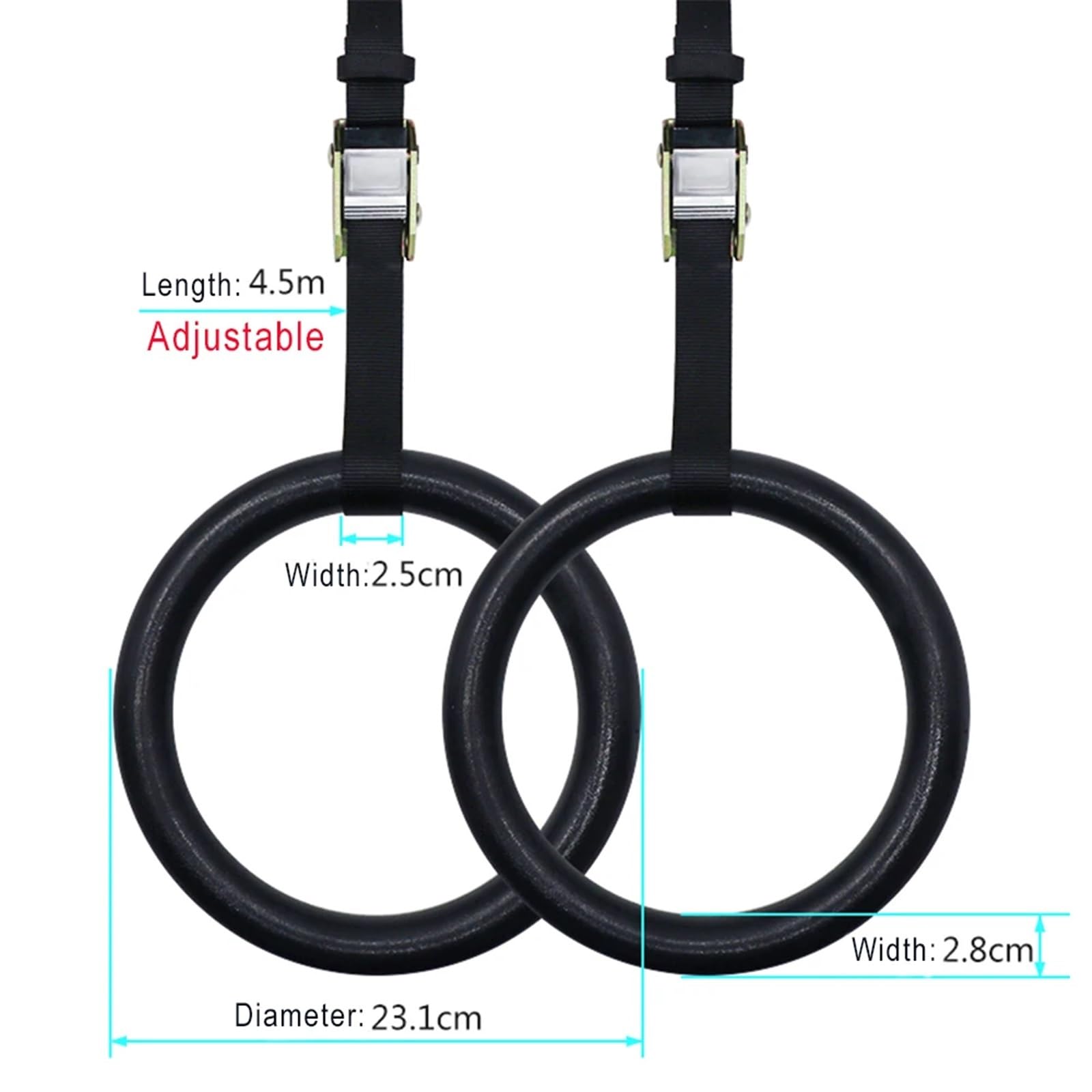 Anello da Palestra Anello da Ginnastica Esercizio Fitness Anelli da Ginnastica Palestra Home Sport Fitness Pull Up Muscle Up Anello da Allenamento