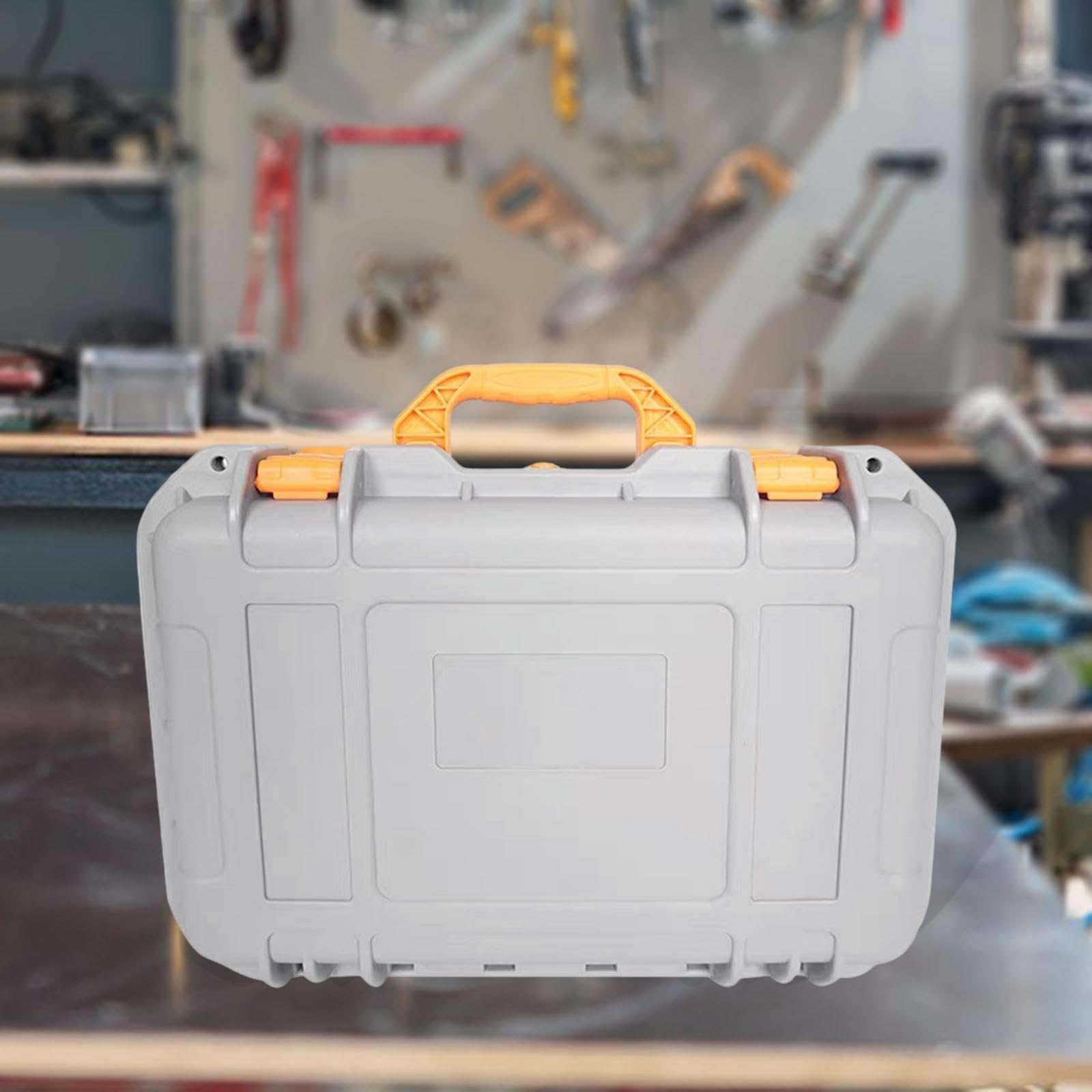 MagiDeal Estuche rígido de transporte, caja de herramientas, organizador de almacenamiento protector sellado con relleno de espuma para accesorios de, Gris Claro