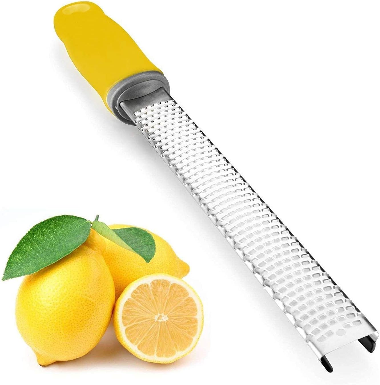 iNeibo Lemon Zester & Heavy Duty Cheese Grater & Vegetable Slicer — Parmesan Cheese Lemon, Garlic, Nutmeg, Chocolate, Fruits, Vegetables, Ginger Slicer - Cheese Shredder & Stainless Steel Grater