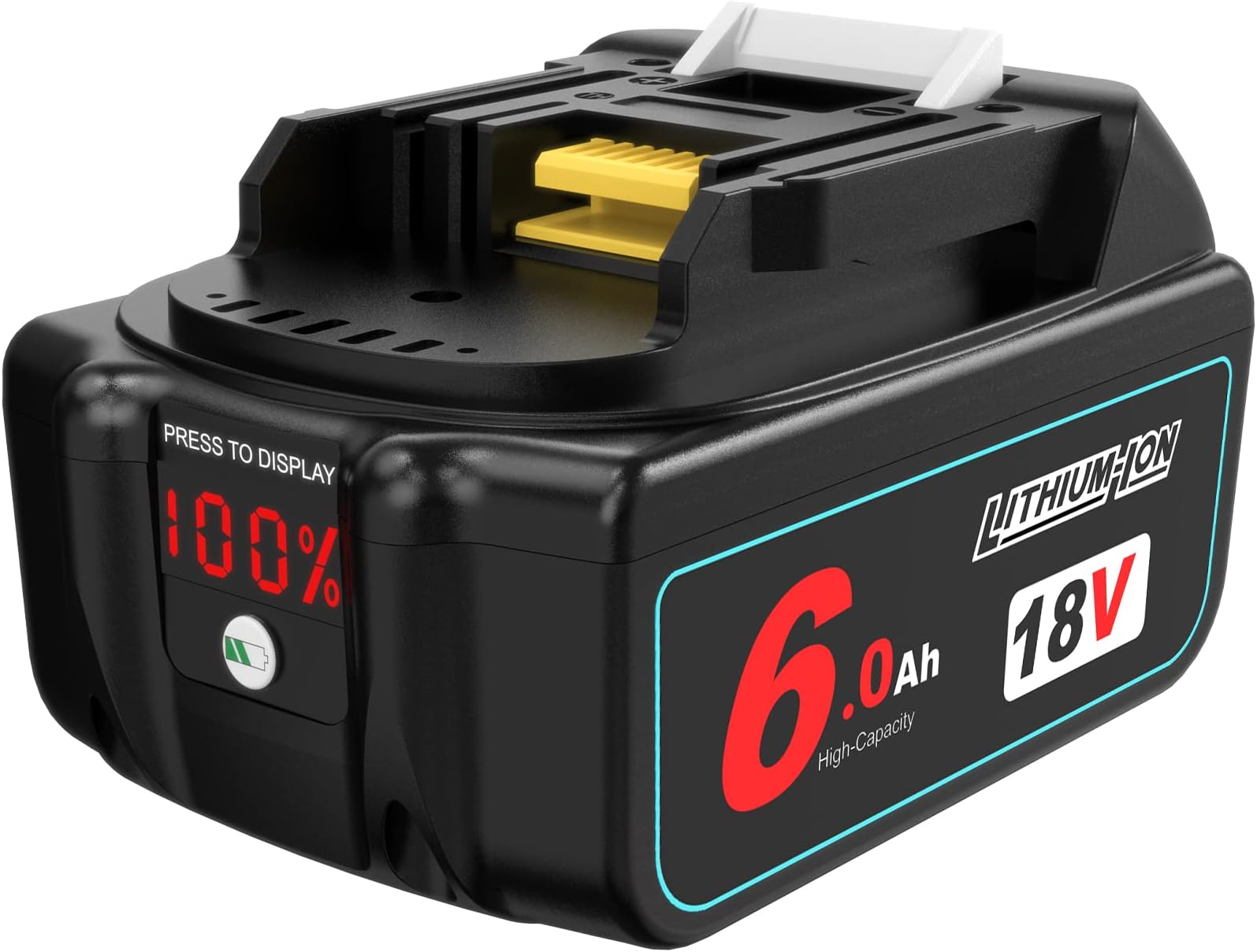 BL1860 18V 6.0Ah Replacement Battery with LED Display Compatible with Makita BL1850B BL1840 BL1830 BL1820 LXT-400 Cordless Tools