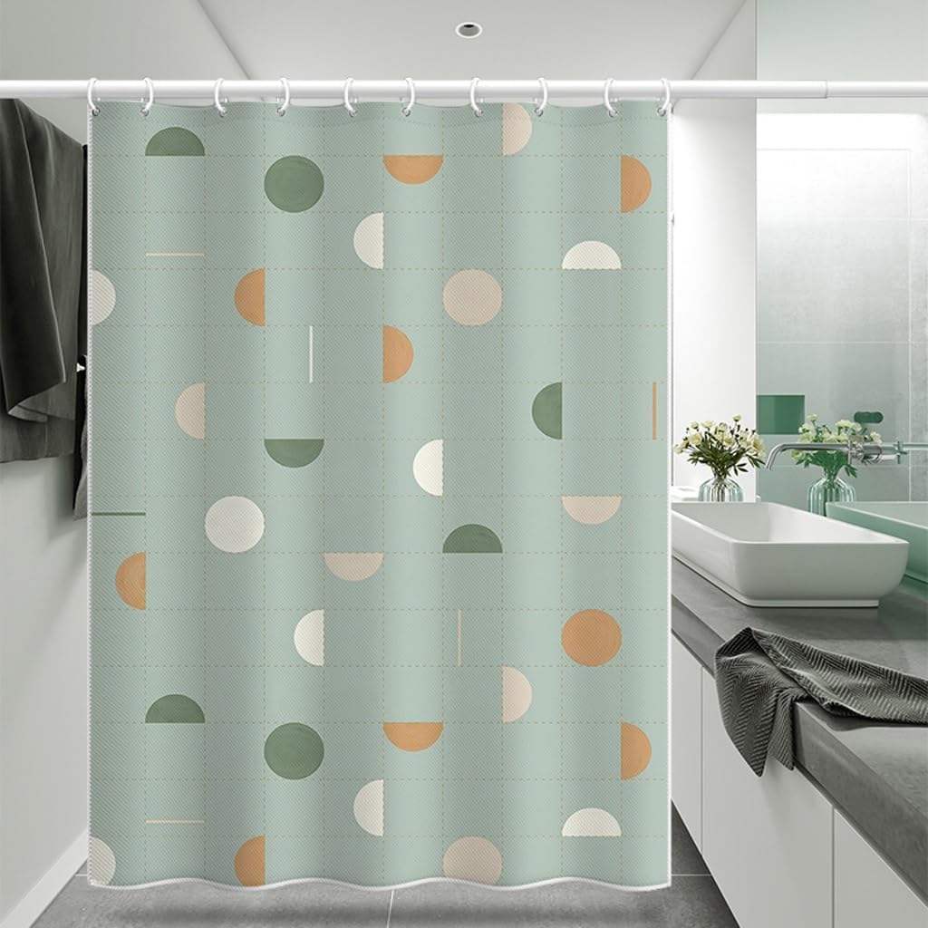 Shower Liner Shower Curtain Bathtub Curtain Polyester Waterproof Shower Curtain Hotel Waterproof Partition Curtain Bathroom Shower Curtain Suitable for Bathroom (Size : W80xH180cm) ()