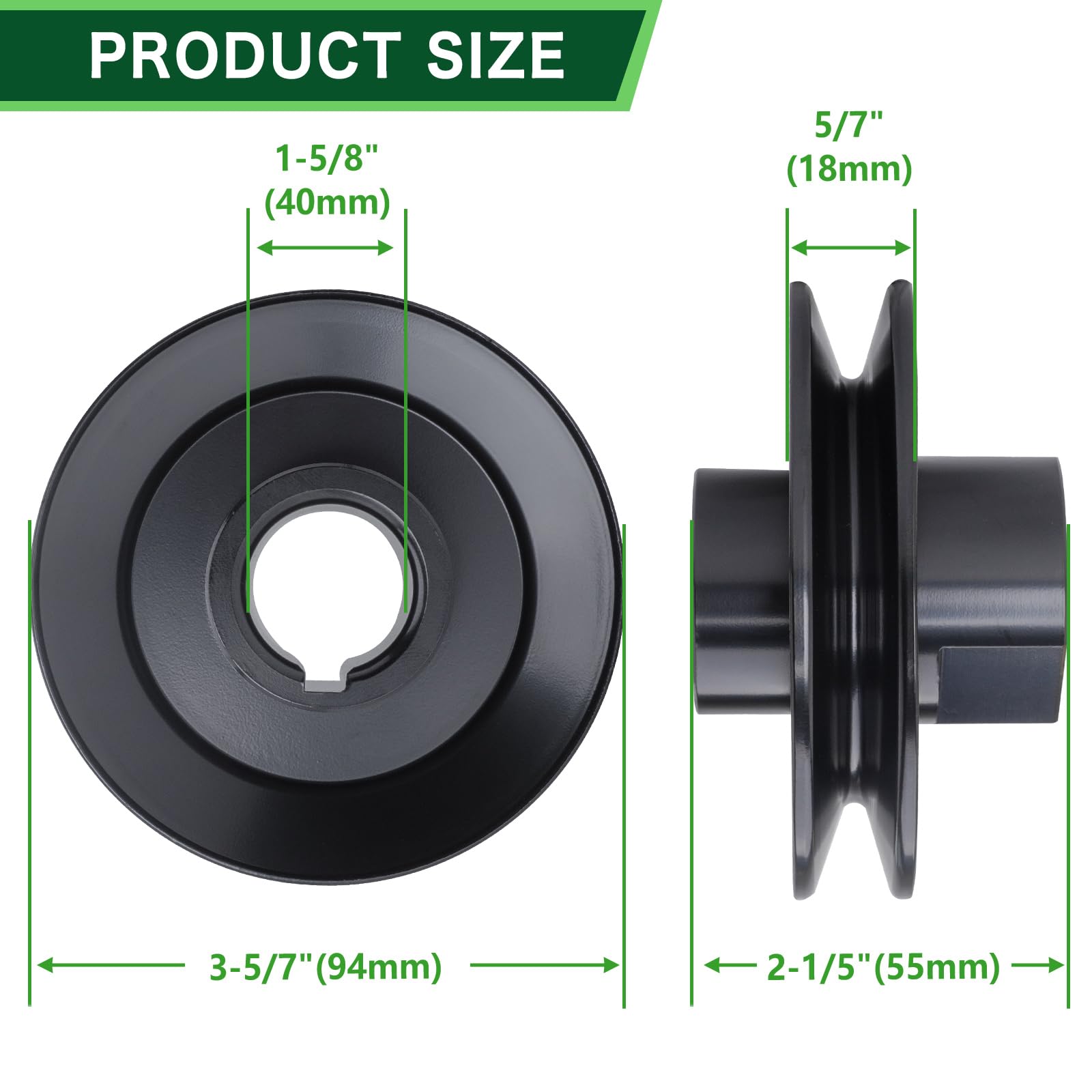 02003417 - Polea de transmisión para cortacésped Drivekohler CUB CA DET 01008808 01008381P 01008381 compatible con Kohler Z Force Tank 42 44 48 50 54 pulgadas