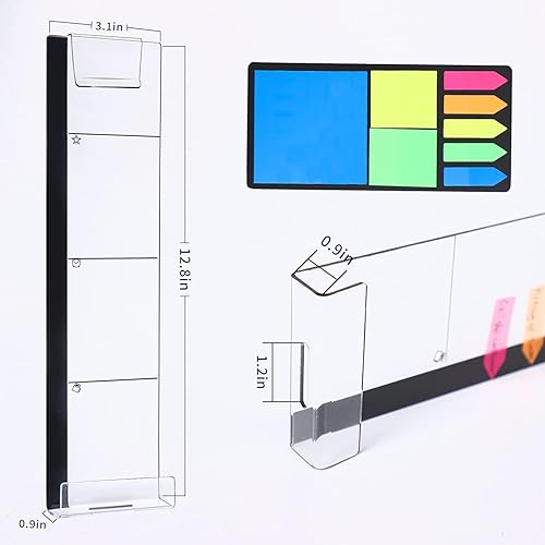 Miniatura 2 de Tableros de notas multifunción transparentes para monitor de computadora (izquierda y derecha) de acrílico para pantalla lateral, soporte para