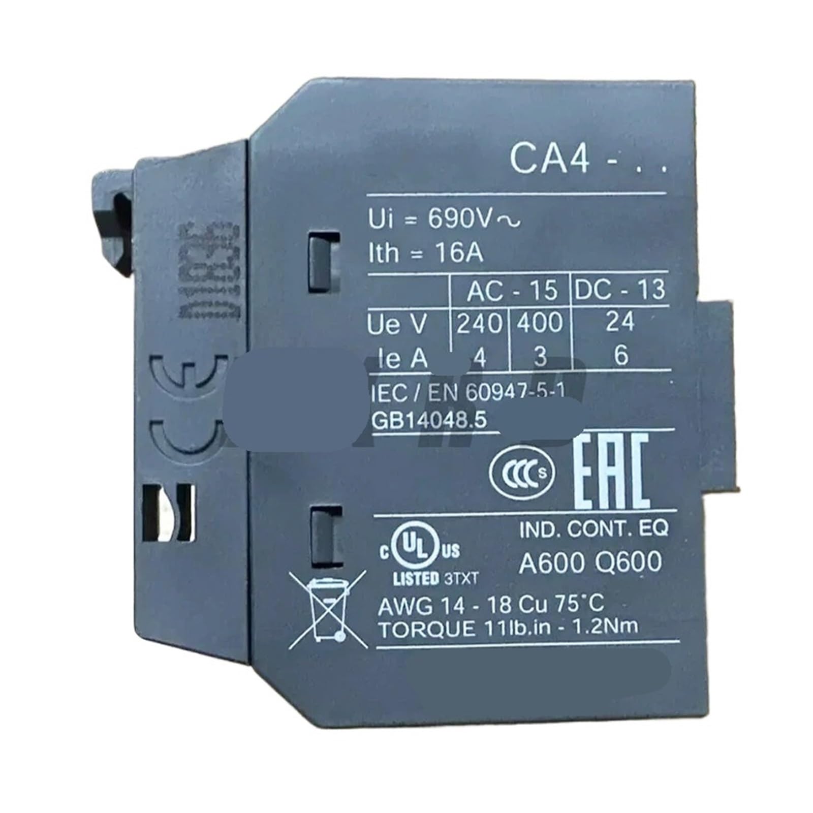 TYEXCZARF Auxiliary contact CA4-22N