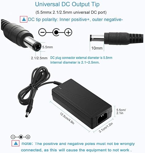 Miniatura 9 de Transformador de conmutación de fuente de alimentación de 24 V 3 Amp Adaptador de CA 100V-240V AC a DC 24Volt 3A 1.5A 1A Adaptador de alimentación