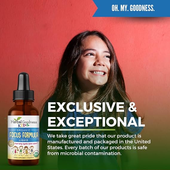 Kids Focus Formula Liquid Extract - 12 Bottles - Herbal Goodness