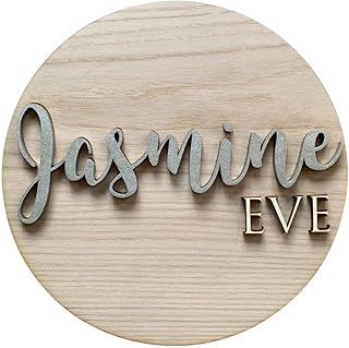 Circle nursery name sign, nursery wall art, nursery sign, kids room decor, bedroom door sign, kids room art, nursery decor, wall decor