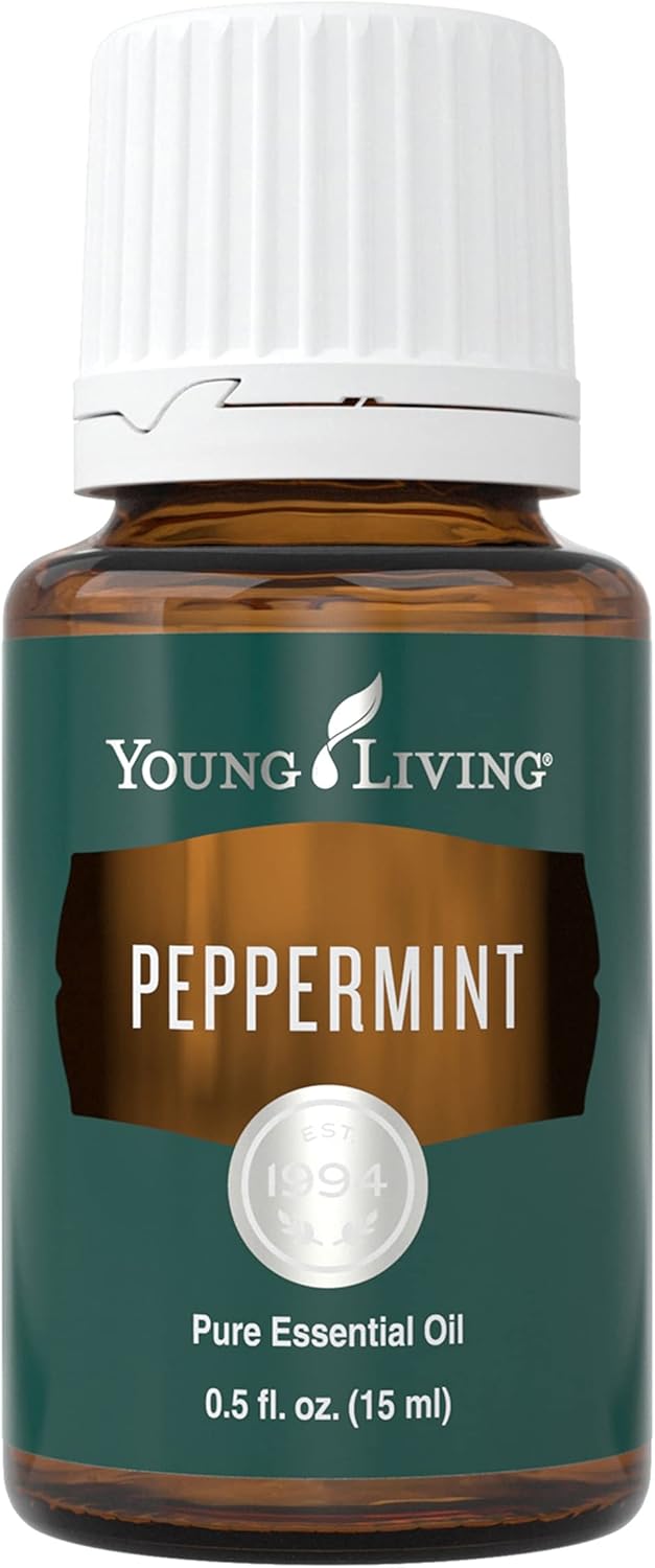 Young Living Peppermint Essential Oil 15ml – Fresh Minty Aroma and Cooling Sensation – Ideal for Diffusion and Topical Use (Dilution Required)