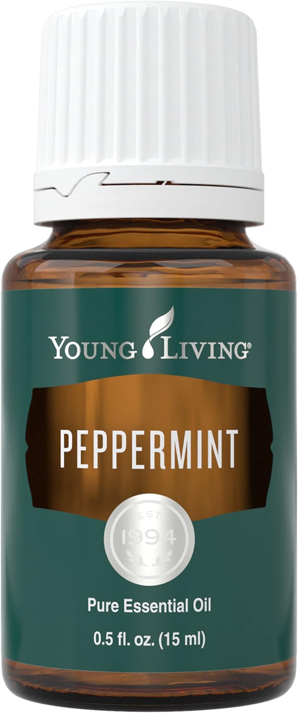 Young Living Peppermint Essential Oil 15ml – Fresh Minty Aroma and Cooling Sensation – Ideal for Diffusion and Topical Use (Dilution Required)