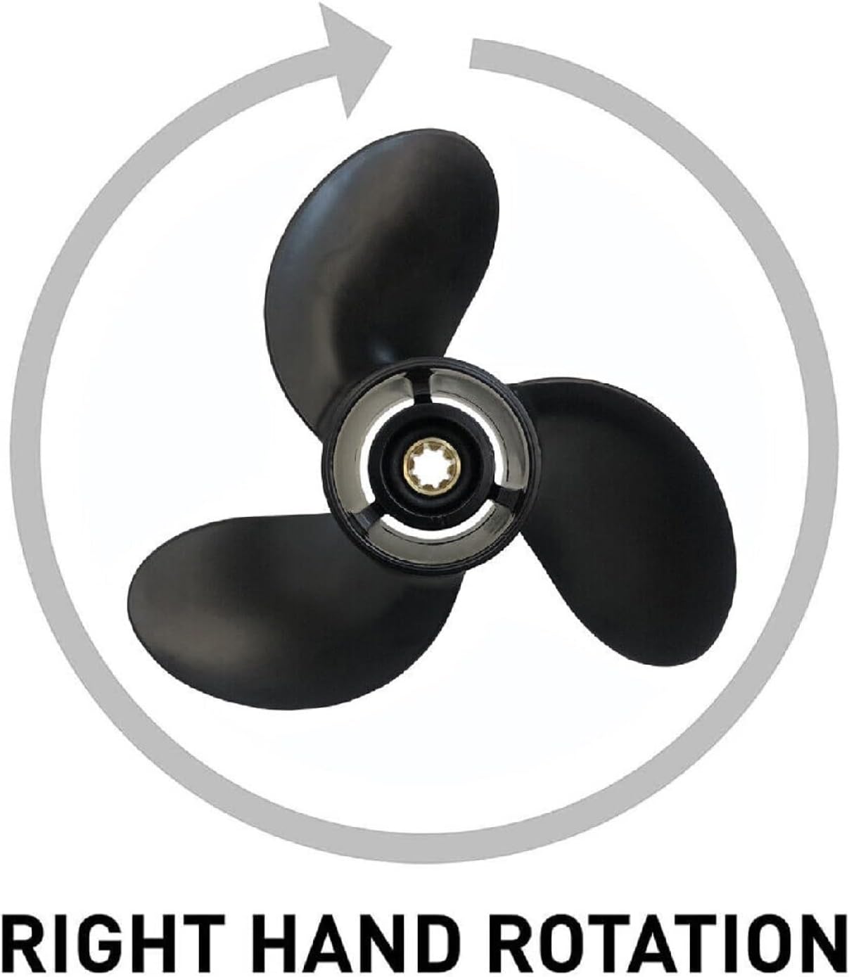 Propeller 9X10.5 RH 8 Spline Tooth for Mercury Black Max Outboard 6 8 9.9 10 15 HP Boat Motor Engine Parts 3 Blade Aluminum Prop 48-828158A12