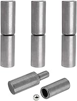 Vista 1 de 4 bisagras de barril soldables de 4 x 1 pulgada, acero resistente de soldadura en bisagra de puerta de bala, capacidad de carga de 1200 libras