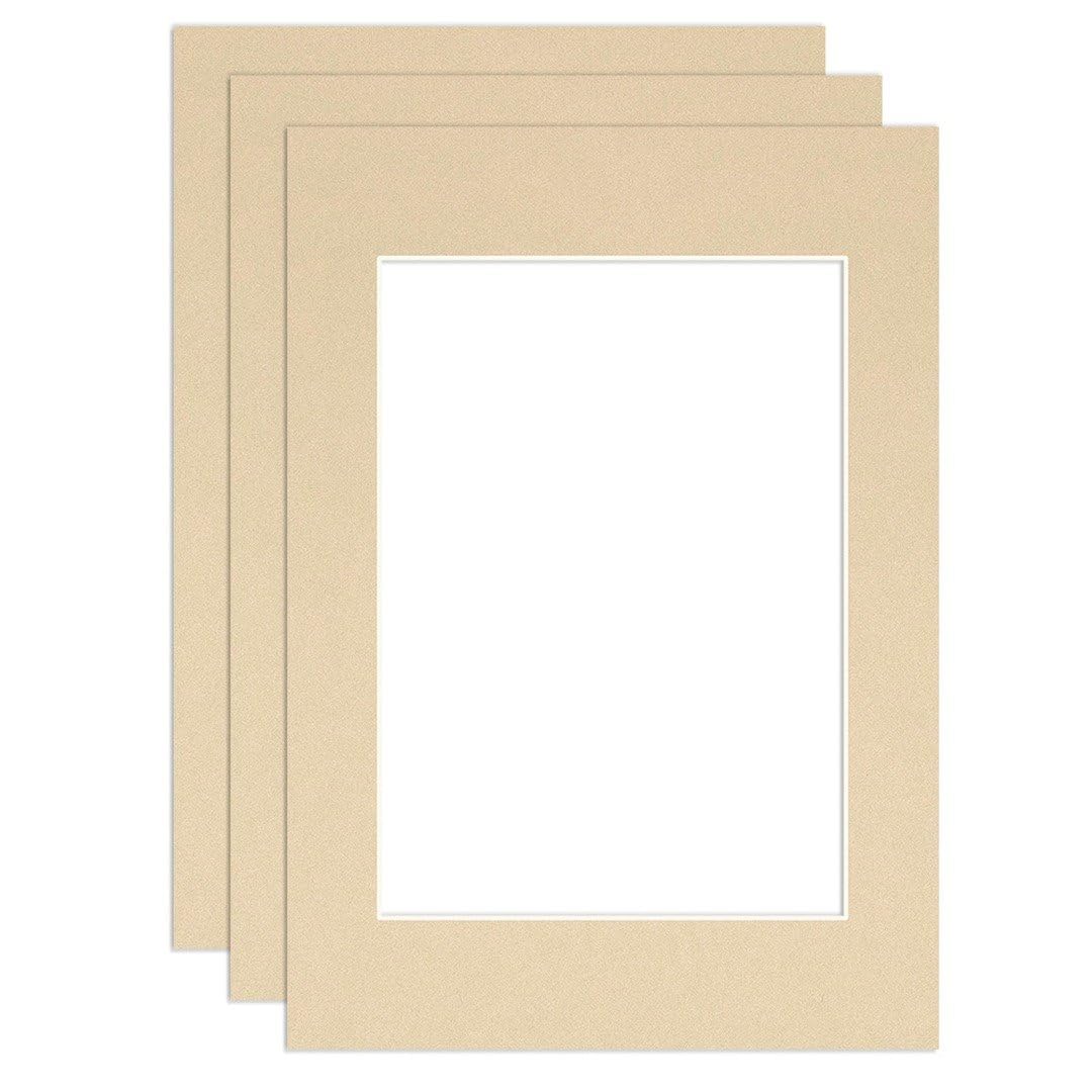 Procut Global A6 Ivory Picture Mounts to Fit A7 Aperture - Precision Cut Cardboard Photo Mount - Ideal for Frames, Prints, Artwork & Certificates - Sizes & Colours Available - 3 Pack