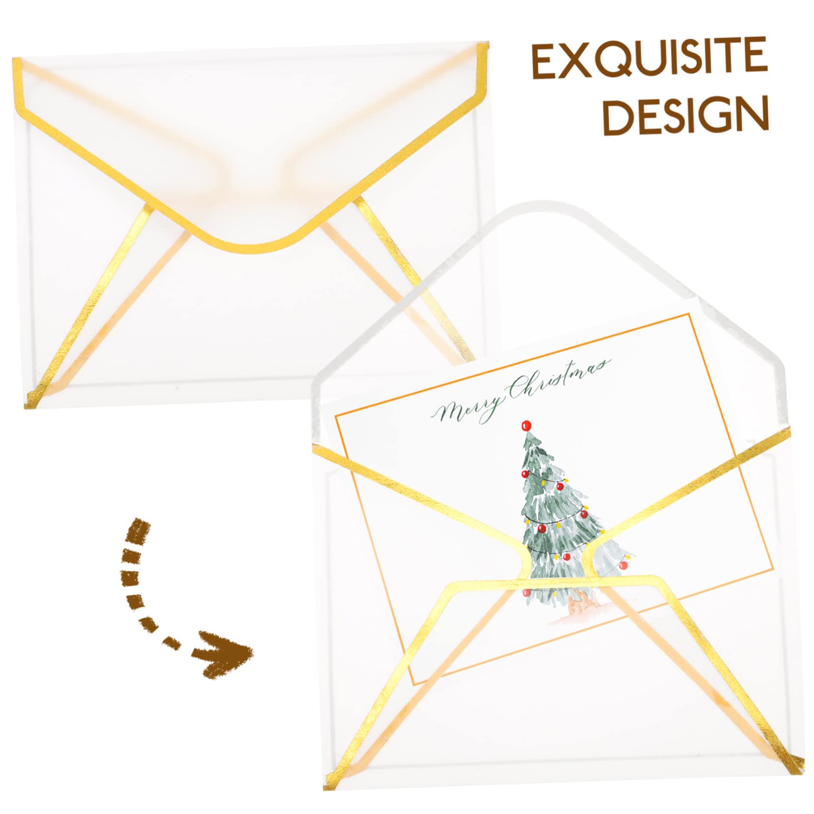 TEHAUX 80pezzi Buste Vintage Trasparenti Per Inviti Matrimoni e Feste Eleganti Envelopes Per Biglietti Di Compleanno e Occasioni Speciali Carta Di Alta Qualità Per Cerimonie e Eventi