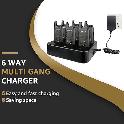 Miniatura 2 de Retevis RT22S Radios de 2 vías recargables, walkie talkies de largo alcance con auricular y micrófono, pantalla de canal, señal de señal, radio