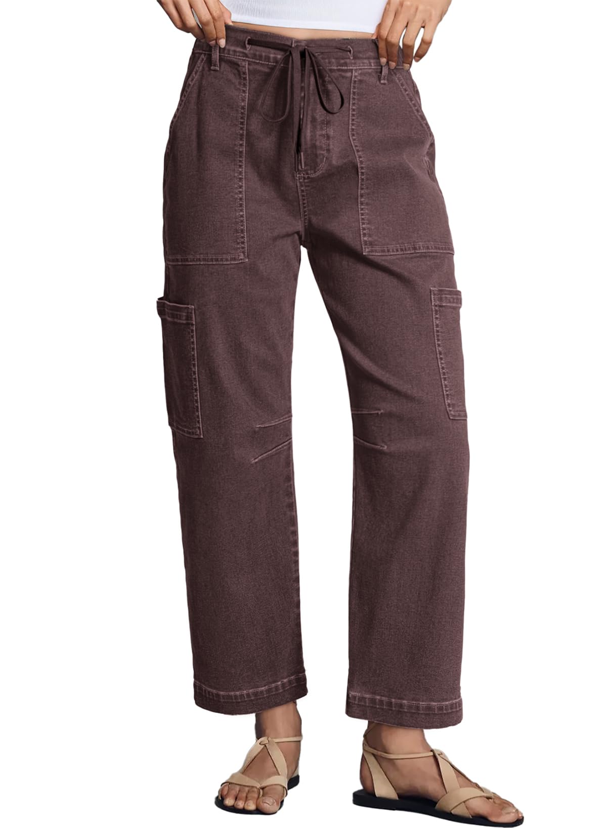 Dokotoo Jeans for Women Casual Cargo Denim