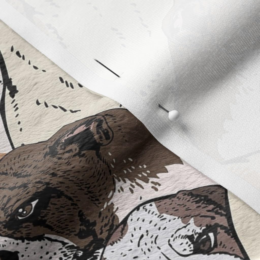 Spoonflower Fabric - English Bulldog Bulldogs Pattern Puppy Animal Printed on Minky Fabric by The Yard - Sewing Baby Blankets Quilt Backing Plush