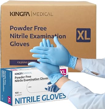 Kingfa unisex-adult Kingfa Nitrile Medical Exam Gloves