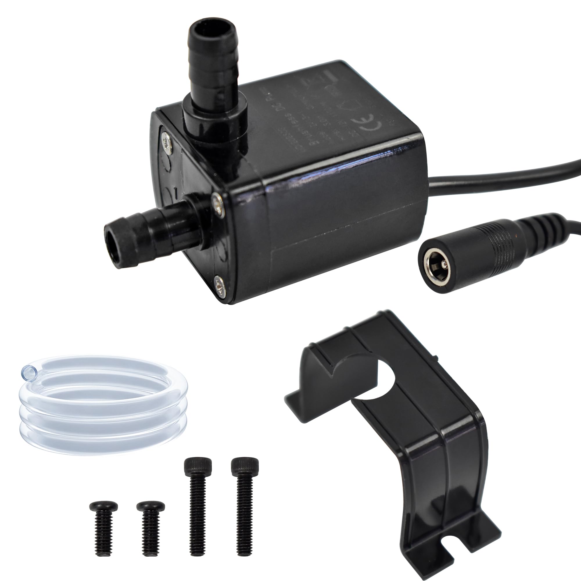 CONQUERALL 12V DC Solar Fountain Pump 63GPH 9.8ft 4.8W with 3.3ft Tube for Water Garden and Aquarium