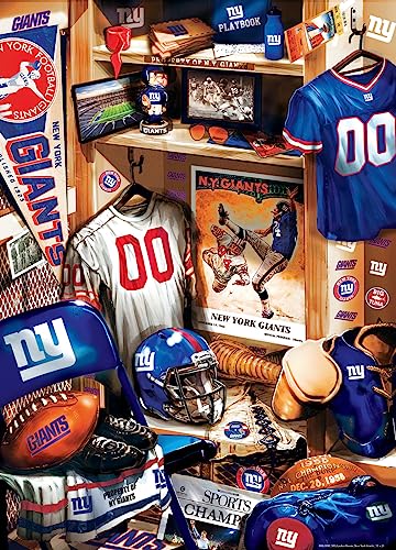 MasterPieces Game Day 500 Piece Jigsaw Puzzle for Adults - NFL New York Giants Locker Room - 15
