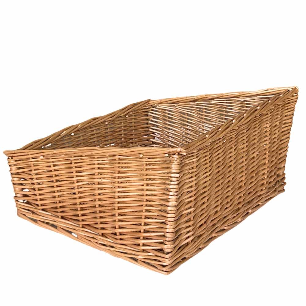 OKAFFAREFATTO MADDALONI Cesta espositore portapane in vimini quadrato cm 45 x 45 h 21