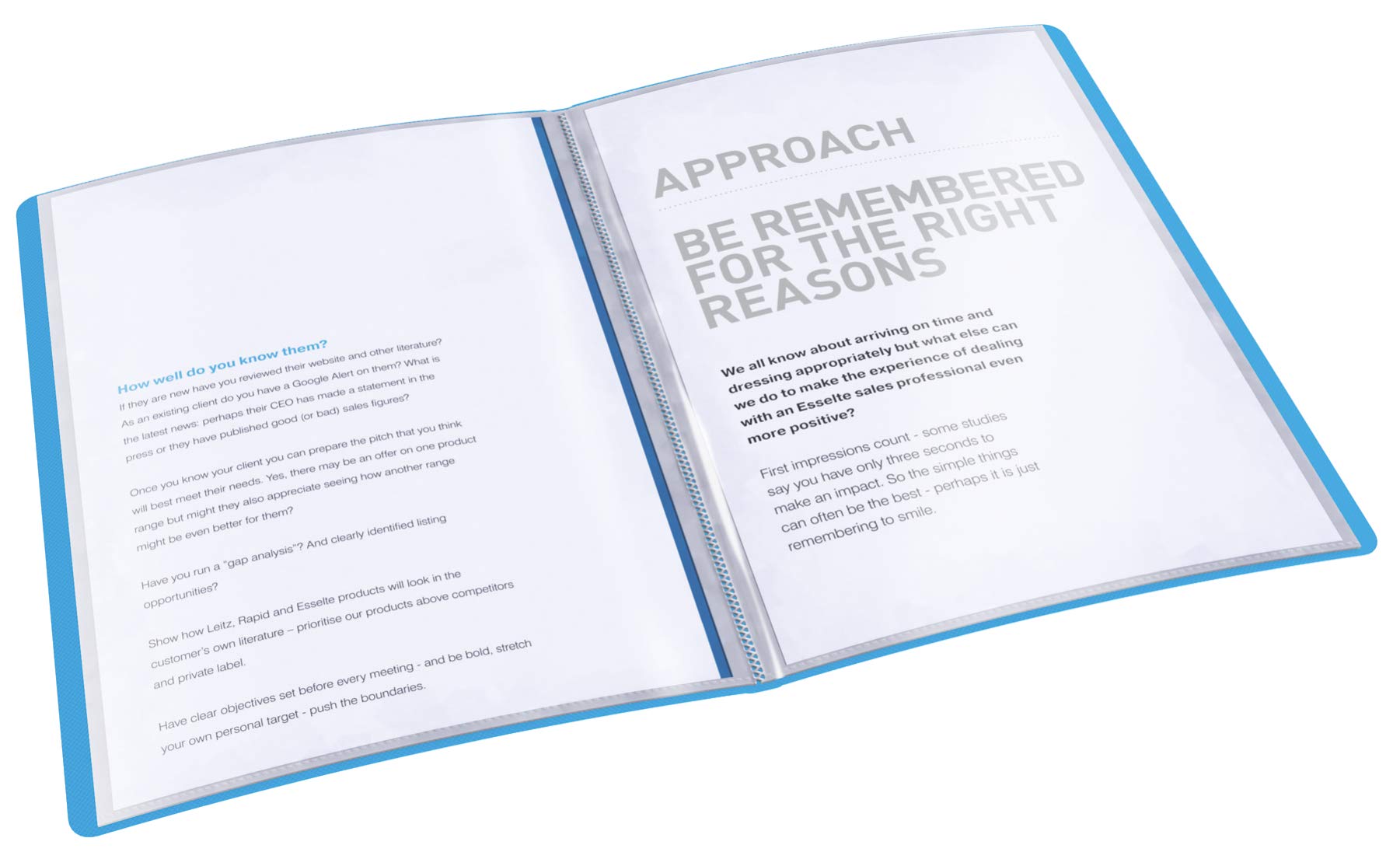 Esselte A4 Display Book, 40 Pockets, 80 Sheet Capacity, Transparent Pockets, VIVIDA Blue, VIVIDA Range, 623997 - Image 2