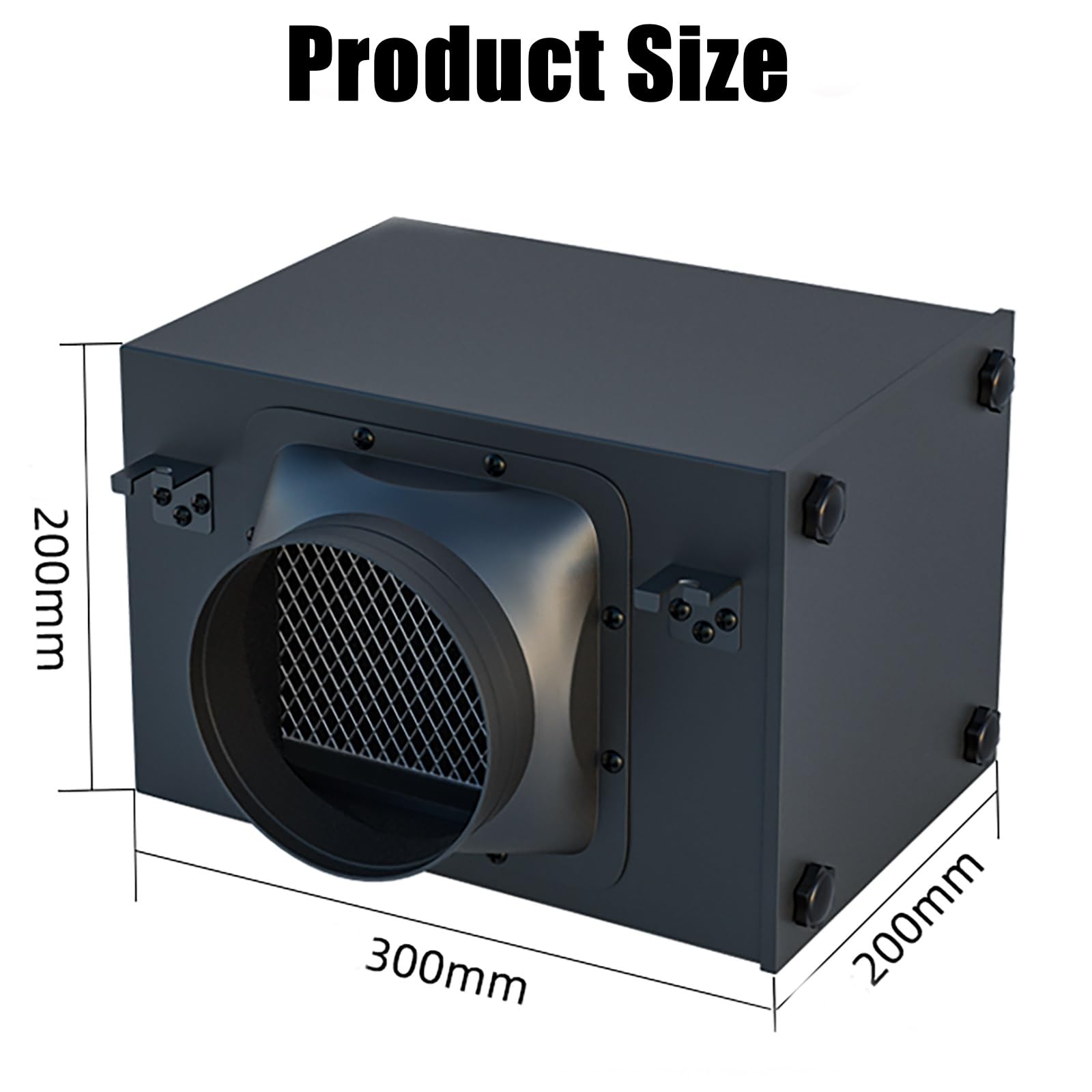 313/5,000 Caja de filtro purificador de 3 capas, filtro de aire con filtro HEPA y de carbón de alta eficacia, compatible con ventiladores de conducto en línea de 4 pulgadas