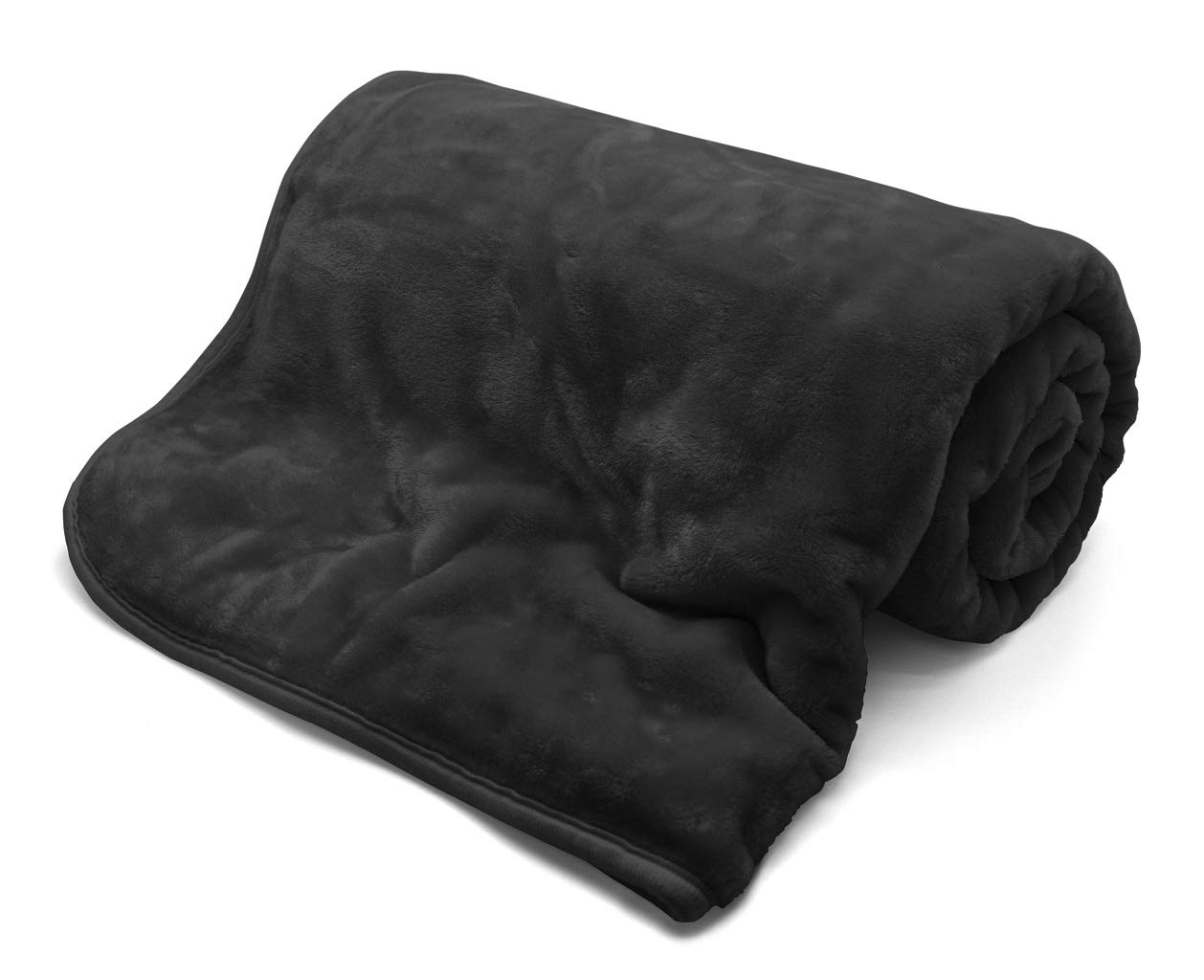 Nightzone Black Luxury Faux Fur Mink Fleece Throw Over Sofa Bed Soft Warm Blanket (, King (200 X 240 Cm))
